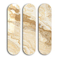 Ivory Onyx Trio | Glass Wall Art