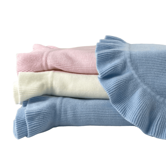 Jersey Knit Ruffle Baby Blanket - Baby Gifts - The Well Appointed House