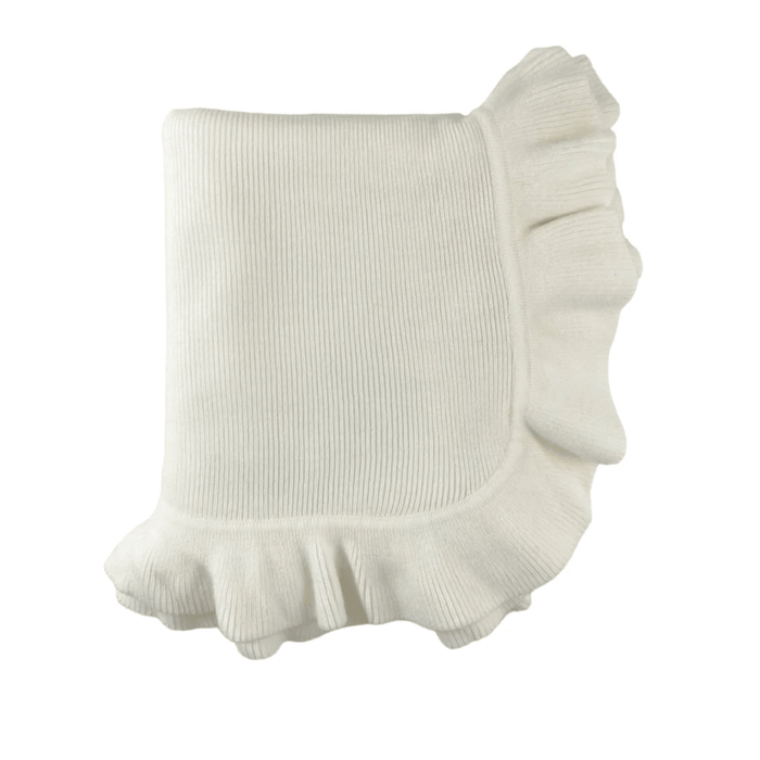 Jersey Knit Ruffle Baby Blanket - Baby Gifts - The Well Appointed House
