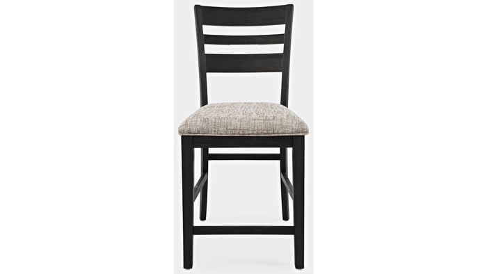 Jofran Altamonte Ladderback Counter Stool in Dark Charcoal (Set of 2) - Furniture World SW (WA)
