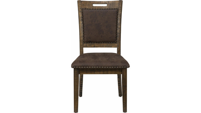 Jofran Cannon Valley Upholstered Back Dining Chair in Medium Cool Tones (Set of 2) - Furniture World SW (WA)