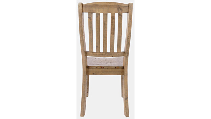 Jofran Carlyle Crossing Slatback Chair in Rustic Distressed Pine (Set of 2) - Furniture World SW (WA)