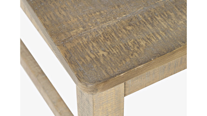Jofran Carlyle Crossing Slatback Dining Bench in Rustic Distressed Pine - Furniture World SW (WA)