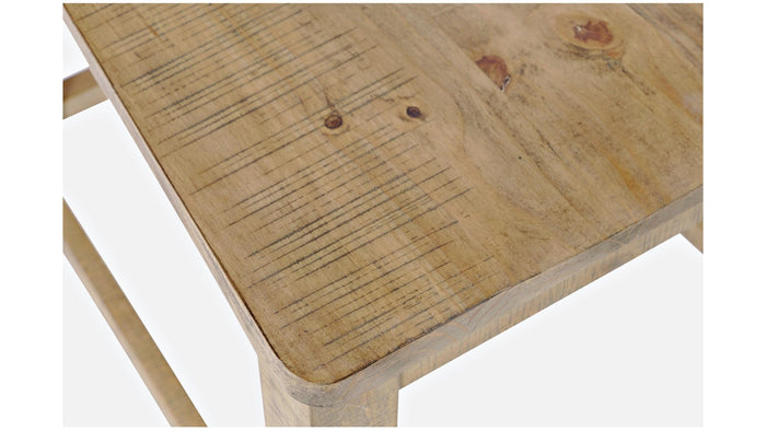 Jofran Carlyle Crossing Slatback Stool in Rustic Distressed Pine (Set of 2) - Furniture World SW (WA)