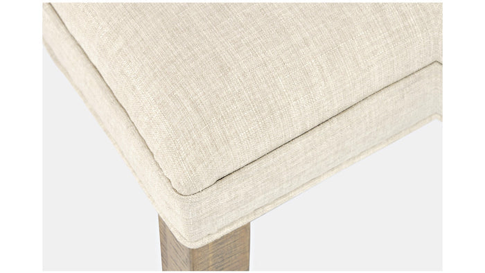 Jofran Carlyle Crossing Upholstered Chair in Cream/Rustic Distressed Pine (Set of 2) - Furniture World SW (WA)