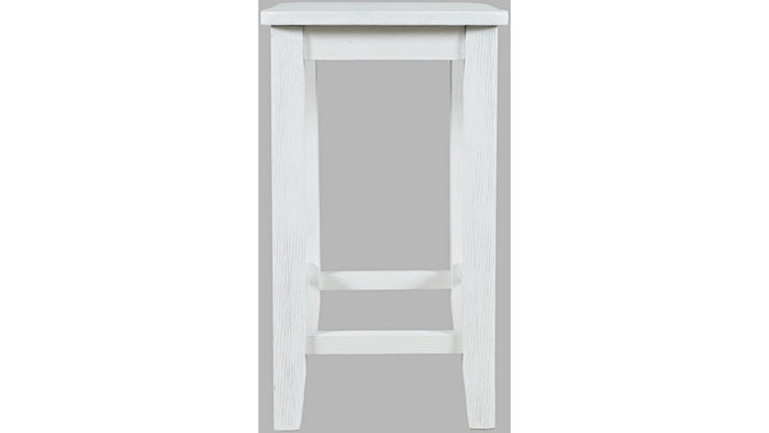 Jofran Eastern Tides Backless Counter Stool in Blanc (Set of 2) - Furniture World SW (WA)