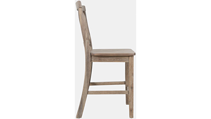 Jofran Eastern Tides X Back Counter Stool in Bisque (Set of 2) - Furniture World SW (WA)