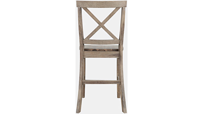 Jofran Eastern Tides X Back Counter Stool in Bisque (Set of 2) - Furniture World SW (WA)