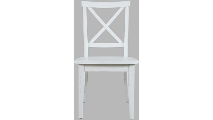 Jofran Eastern Tides X Back Dining Chair in Blanc (Set of 2) - Furniture World SW (WA)