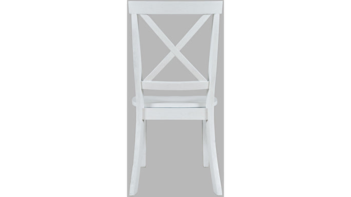 Jofran Eastern Tides X Back Dining Chair in Blanc (Set of 2) - Furniture World SW (WA)