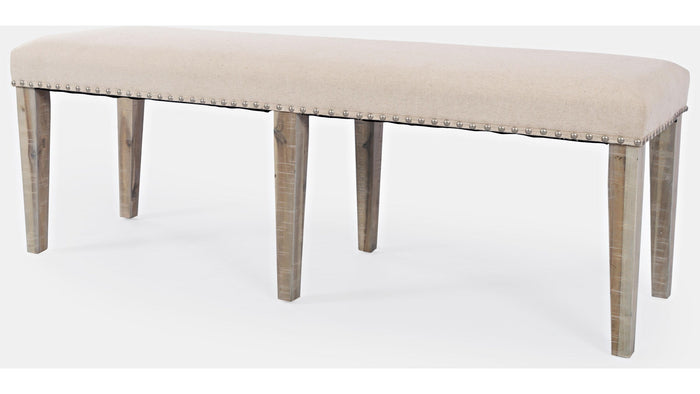 Jofran Fairview Backless Dining Bench in Ash/Cream - Furniture World SW (WA)