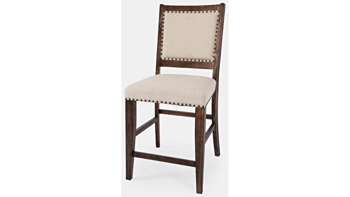Jofran Fairview Counter Stool in Dark Oak/Cream (Set of 2) - Furniture World SW (WA)