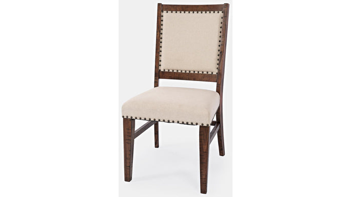 Jofran Fairview Dining Side Chair in Dark Oak/Cream (Set of 2) - Furniture World SW (WA)