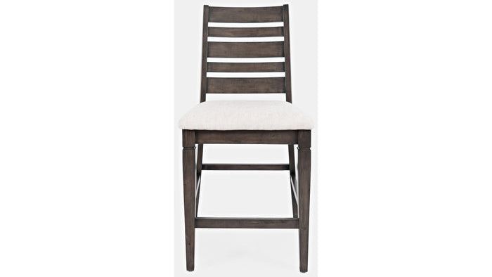 Jofran Lincoln Square Ladderback Stool in Cream/Dark Espresso (Set of 2) - Furniture World SW (WA)