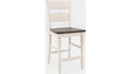 Jofran Madison County Ladderback Counter Stool in Vintage White (Set of 2) image