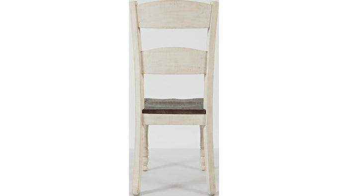 Jofran Madison County Ladderback Dining Chair in Vintage White (Set of 2) - Furniture World SW (WA)