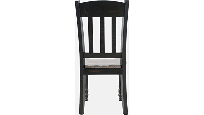 Jofran Madison County Slatback Dining Chair in Vintage Black (Set of 2) - Furniture World SW (WA)