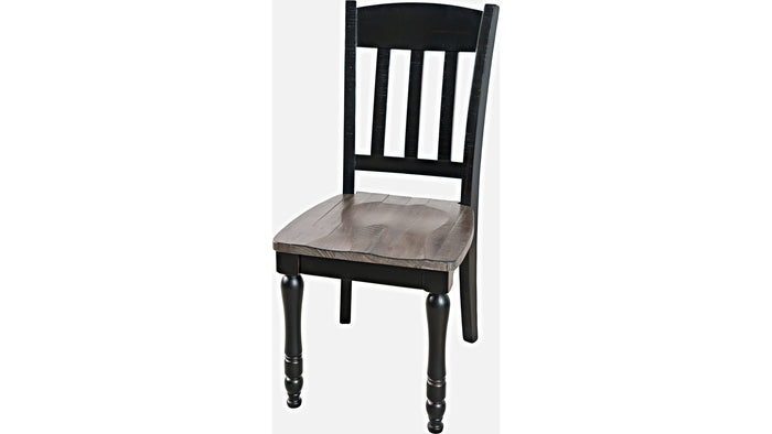 Jofran Madison County Slatback Dining Chair in Vintage Black (Set of 2) - Furniture World SW (WA)