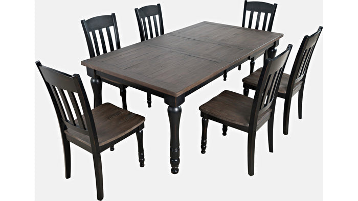Jofran Madison County Slatback Dining Chair in Vintage Black (Set of 2) - Furniture World SW (WA)