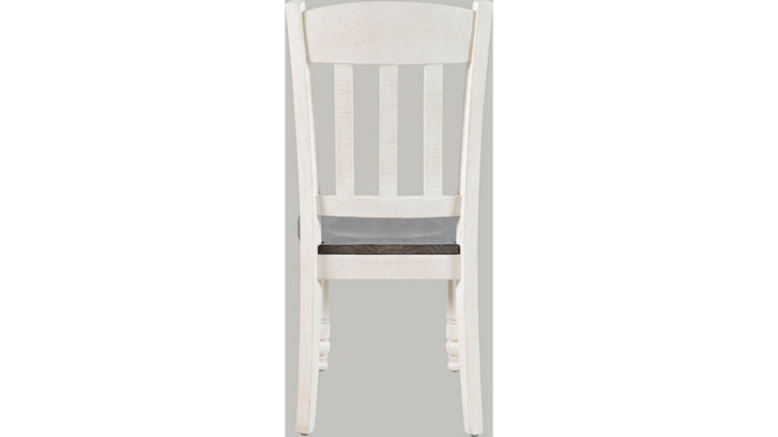 Jofran Madison County Slatback Dining Chair in Vintage White (Set of 2) - Furniture World SW (WA)