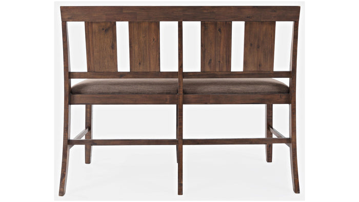 Jofran Mission Viejo Counter Bench in Warm Brown - Furniture World SW (WA)