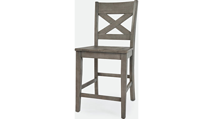 Jofran Outer Banks X-Back Stool in Gray (Set of 2) - Furniture World SW (WA)