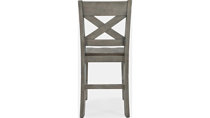 Jofran Outer Banks X-Back Stool in Gray (Set of 2) - Furniture World SW (WA)