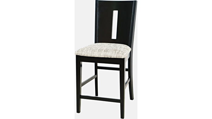 Jofran Urban Icon Slotback Counter Height Stool in Black (Set of 2) - Furniture World SW (WA)