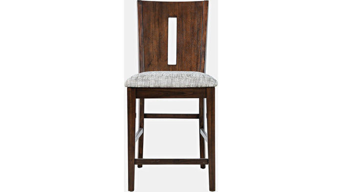 Jofran Urban Icon Slotback Counter Height Stool in Merlot (Set of 2) - Furniture World SW (WA)