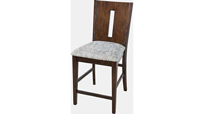 Jofran Urban Icon Slotback Counter Height Stool in Merlot (Set of 2) - Furniture World SW (WA)