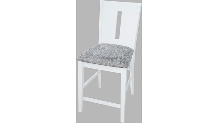 Jofran Urban Icon Slotback Counter Height Stool in White (Set of 2) - Furniture World SW (WA)