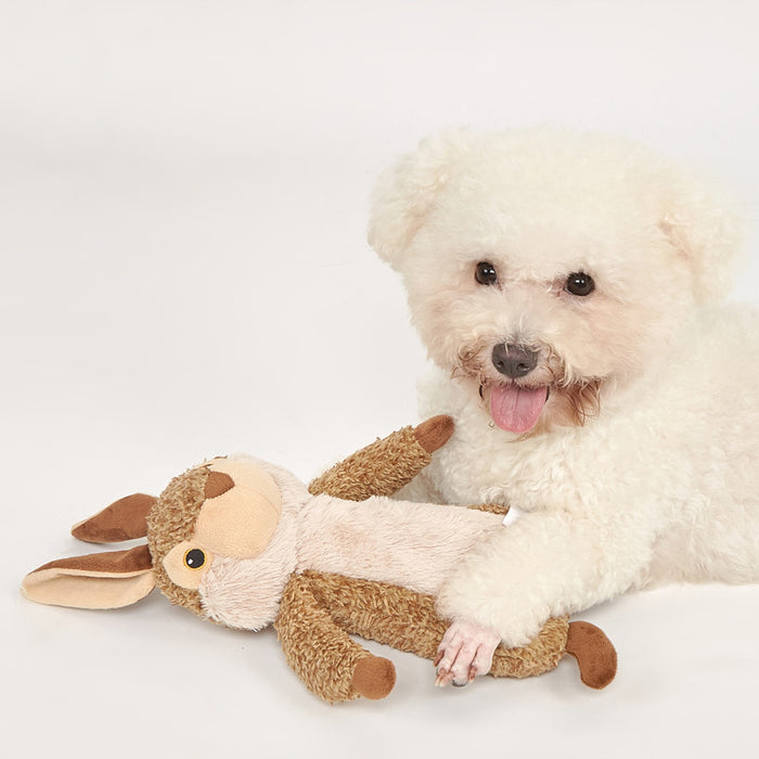 JUGUETE PARA PERRO CONEJO CAFÉ DE FELPA PLUSH DOGL