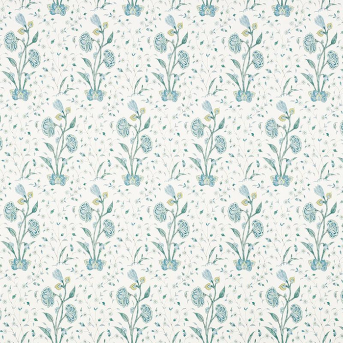 Khilana Floral Wallpaper in Peacock - The Well Appointed House