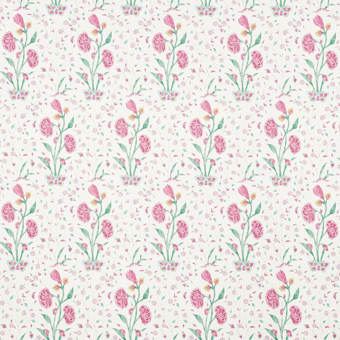 Khilana Floral Wallpaper in Pink - The Well Appointed House
