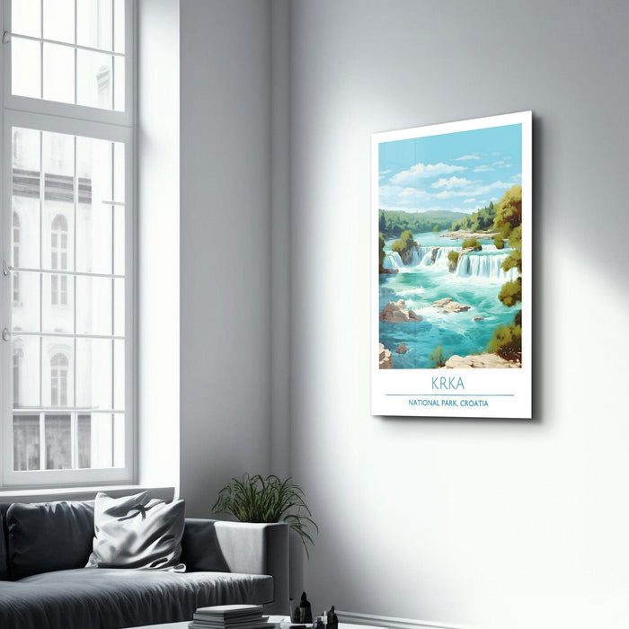 Krka-National Park Croatia-Travel Posters | Glass Wall Art - Artdesigna