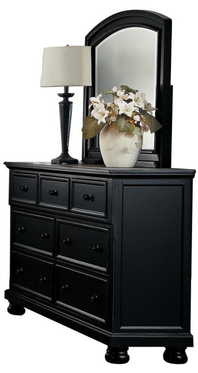 Laurelin Mirror in Black 1714BK-6 - Furniture World SW (WA)
