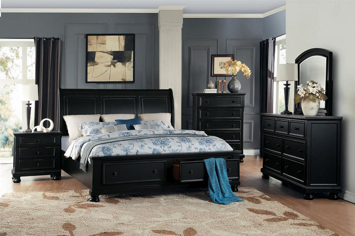 Laurelin Mirror in Black 1714BK-6 - Furniture World SW (WA)