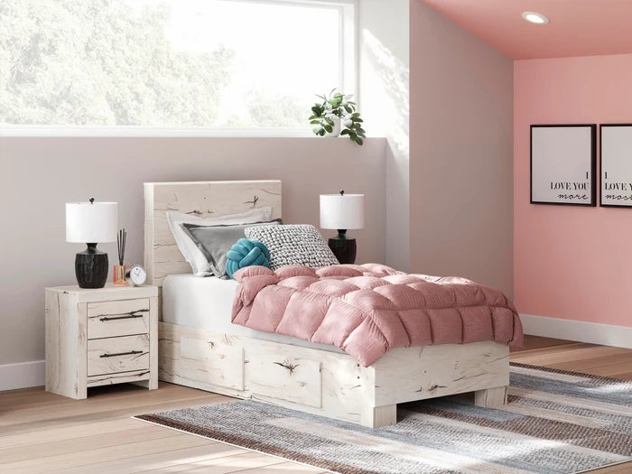 Twin / Panel Bed w/ Side Storage Drawers (4)