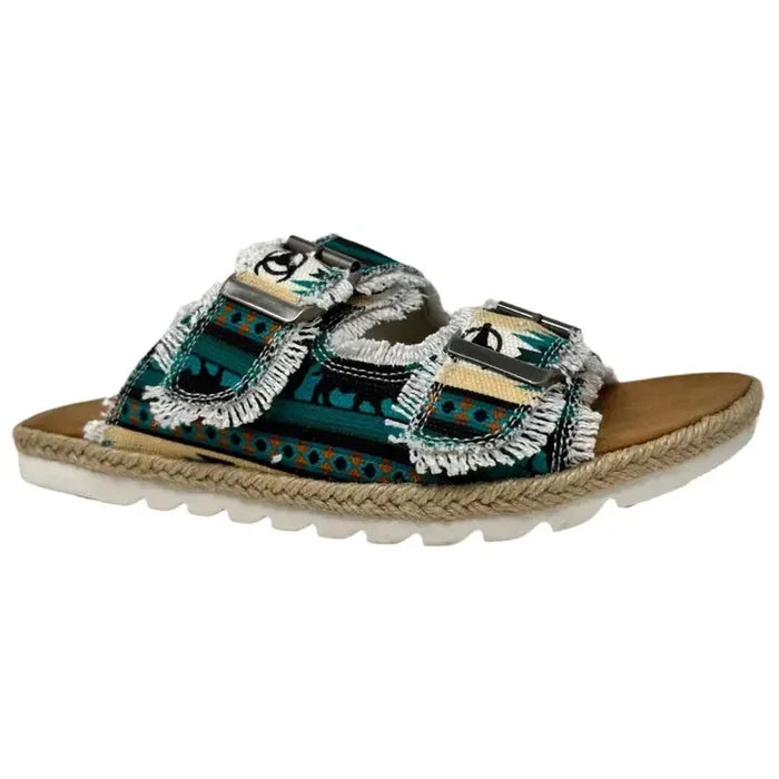 Leni Womens Sandal with Aztec Print