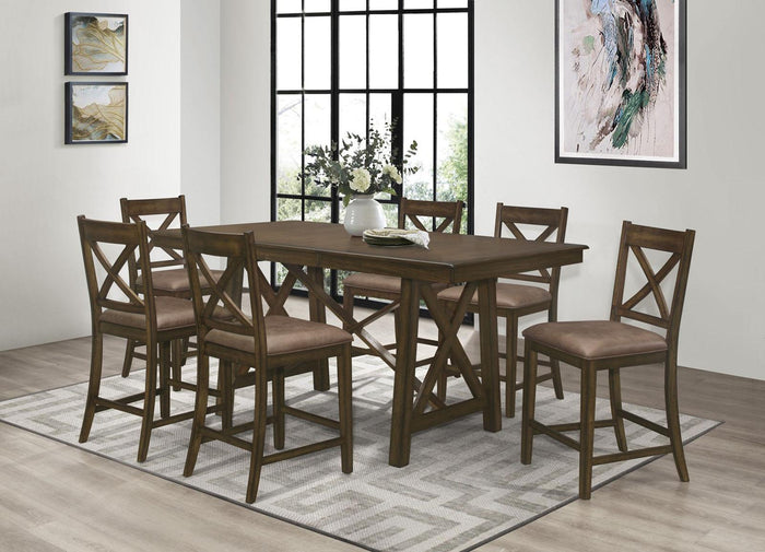 Levittown Counter Height Chair in Brown (Set of 2) 5757-24 - Furniture World SW (WA)