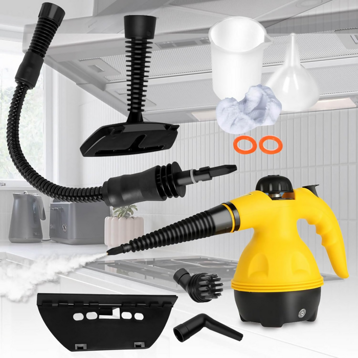 LIMPIADOR VAPOR PRÁCTICO MULTIFUNCIONAL HOGAR LIMPIEZA PISOS AMARILLO 110V