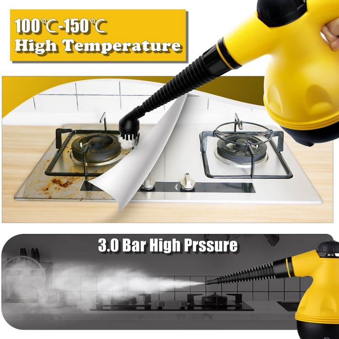 LIMPIADOR VAPOR PRÁCTICO MULTIFUNCIONAL HOGAR LIMPIEZA PISOS AMARILLO 110V