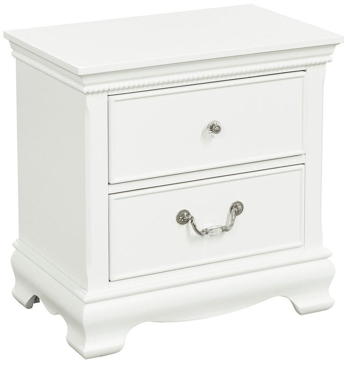 Lucida 2 Drawer Nightstand in White 2039W-4 - Furniture World SW (WA)