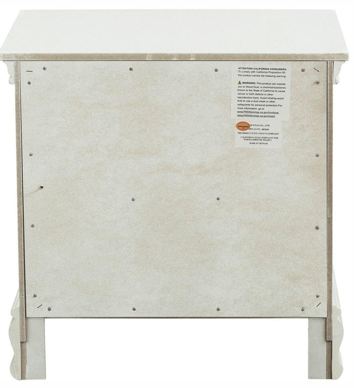Lucida 2 Drawer Nightstand in White 2039W-4 - Furniture World SW (WA)
