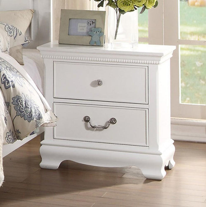 Lucida 2 Drawer Nightstand in White 2039W-4 - Furniture World SW (WA)