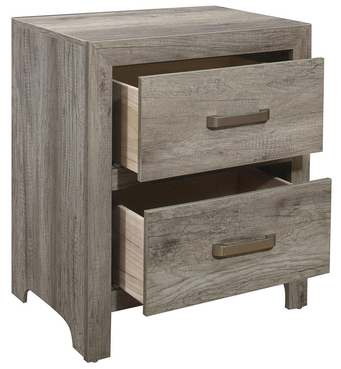 Mandan 2 Drawer Nightstand in Weathered Gray 1910GY-4 - Furniture World SW (WA)