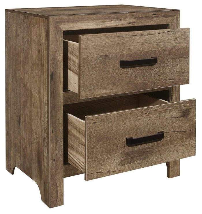 Mandan 2 Drawer Nightstand in Weathered Pine 1910-4 - Furniture World SW (WA)