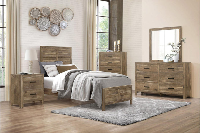 Mandan 2 Drawer Nightstand in Weathered Pine 1910-4 - Furniture World SW (WA)
