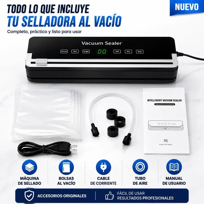 MÁQUINA EMPACADORA SELLADORA AL VACÍO PARA ALIMENTOS 120W