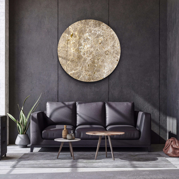Marble stone and rounded glass wall art by Artdesigna, featuring a modern, abstract design for stylish home decor.